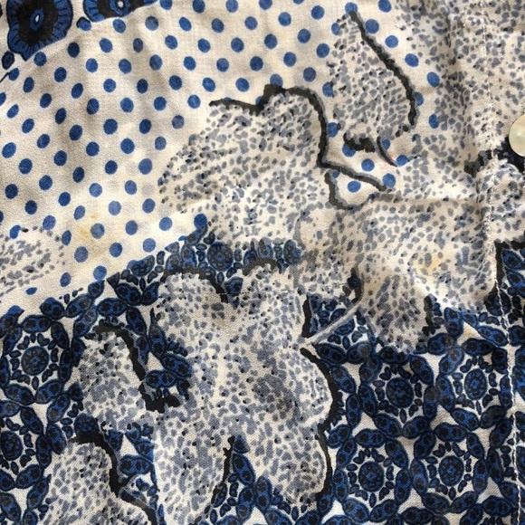 SPLASH Mixed Pattern Sheer button-down blouse - Picture 12 of 12